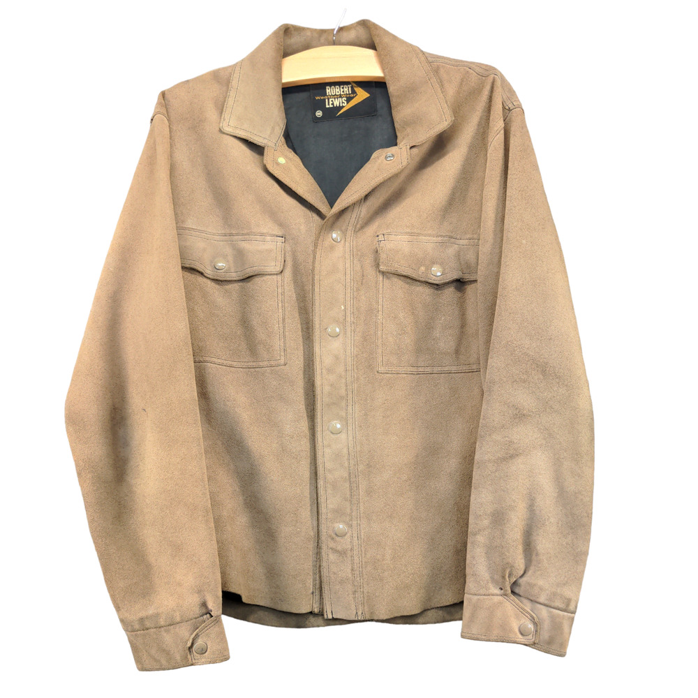 Robert Lewis Men's Weather Wear Leather Jacket Tan 40 Vintage